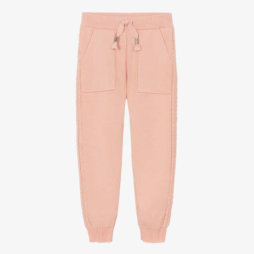 Mayoral-Pantalon de jogging rose en maille | Childrensalon Outlet