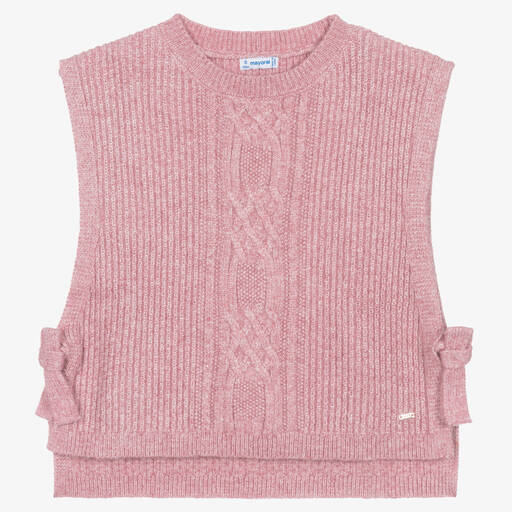 Mayoral-Pull rose sans manches fille | Childrensalon Outlet