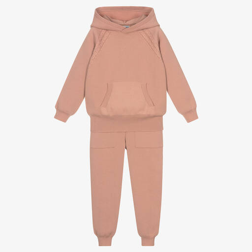 Mayoral-Girls Pink Knitted Tracksuit | Childrensalon Outlet