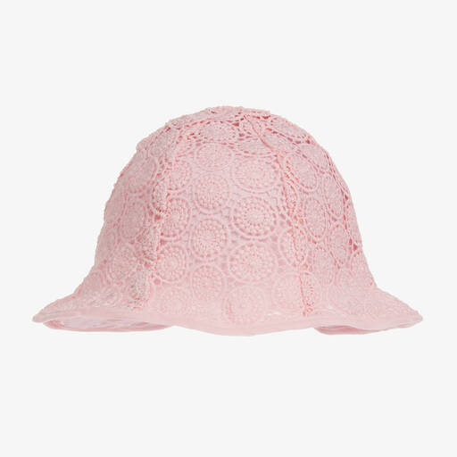 Mayoral-Girls Pink Lace Sun Hat | Childrensalon Outlet