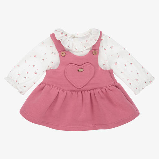 Mayoral Newborn-Rosa Trägerkleid-Set für Mädchen | Childrensalon Outlet