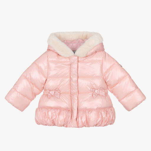 Mayoral-Girls Pink Puffer Coat | Childrensalon Outlet