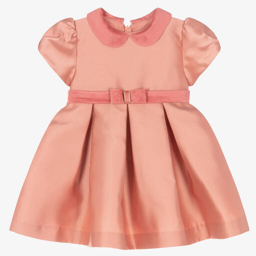 Mayoral-Girls Pink Satin Dress  | Childrensalon Outlet