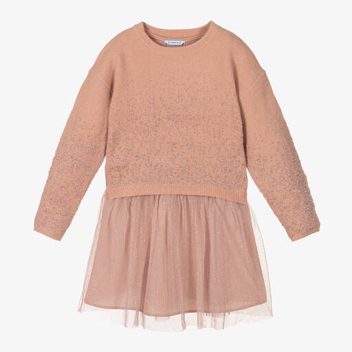 Mayoral-Rosa Pullover & Kleid Set (M) | Childrensalon Outlet