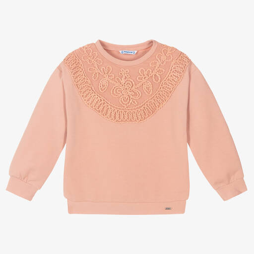 Mayoral-Girls Pink Sweatshirt | Childrensalon Outlet