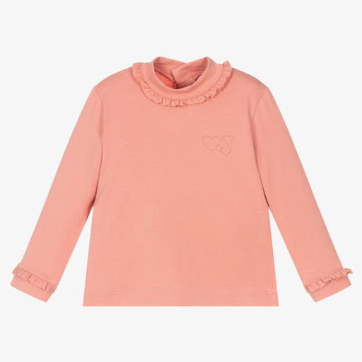 Mayoral-Girls Pink Turtleneck Top | Childrensalon Outlet