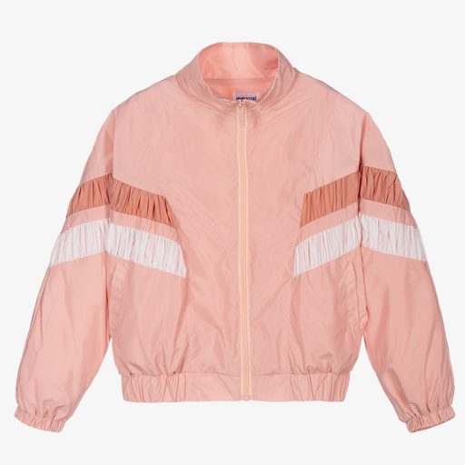 Mayoral-Girls Pink Windbreaker Jacket | Childrensalon Outlet