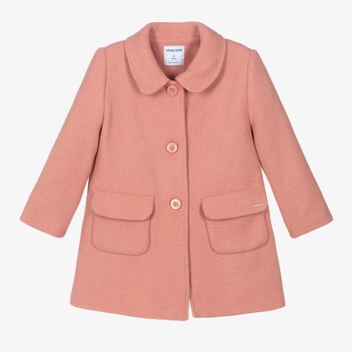 Mayoral-Manteau rose en laine Fille | Childrensalon Outlet