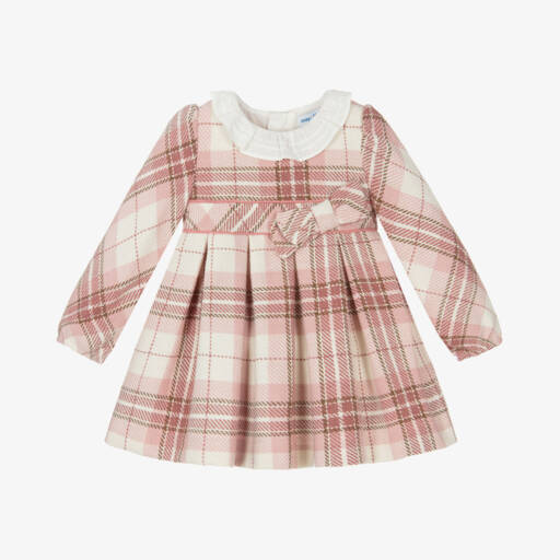 Mayoral-Girls Plaid Pink Dress | Childrensalon Outlet