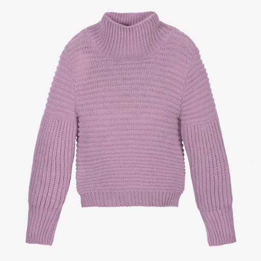Mayoral-Фиолетовый вязаный свитер для девочек | Childrensalon Outlet