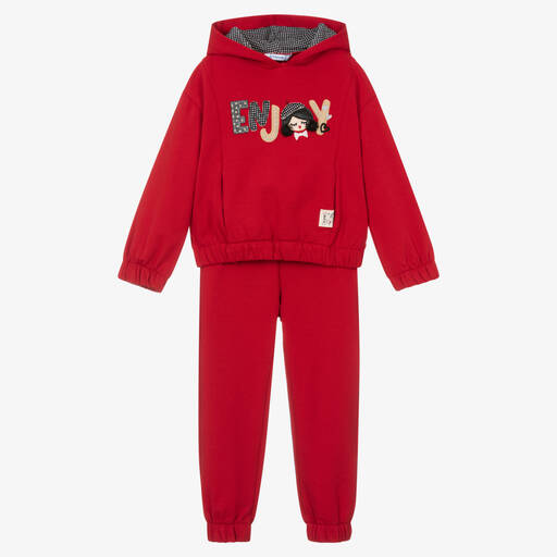 Mayoral-Survêtement rouge en coton Fille | Childrensalon Outlet