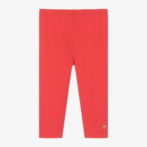 Mayoral-Girls Red Cotton Leggings | Childrensalon Outlet