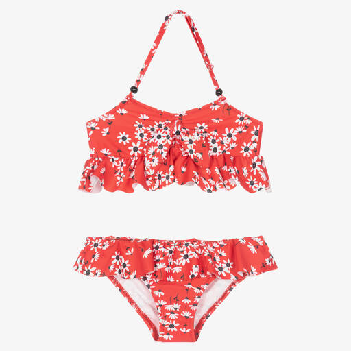 Mayoral-Girls Red Flower Print Bikini | Childrensalon Outlet