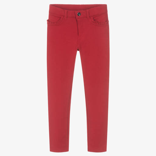 Mayoral-Girls Red Jersey Trousers | Childrensalon Outlet