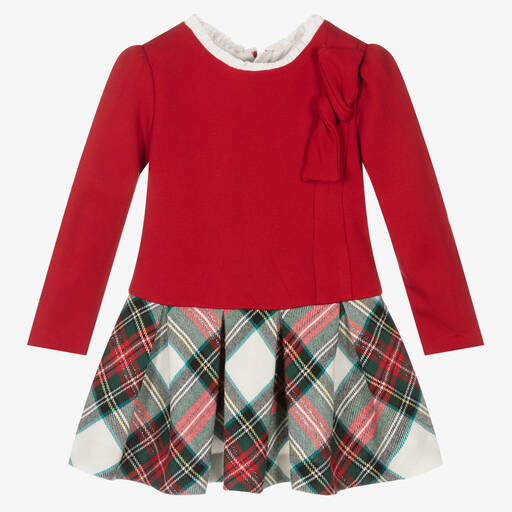 Mayoral-Girls Red Tartan Dress | Childrensalon Outlet