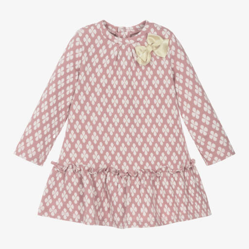 Mayoral-Розовое платье из хлопкового джерси для девочек | Childrensalon Outlet