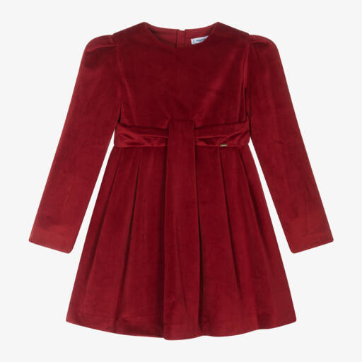 Mayoral-Girls Scarlet Velour Gown | Childrensalon Outlet