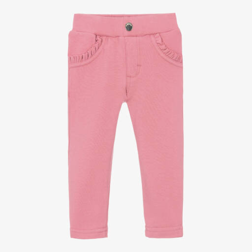 Mayoral-Розовые брюки из хлопкового джерси | Childrensalon Outlet