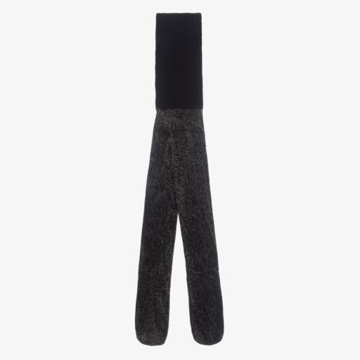 Mayoral-Girls Sparkling Black Knit Tights | Childrensalon Outlet
