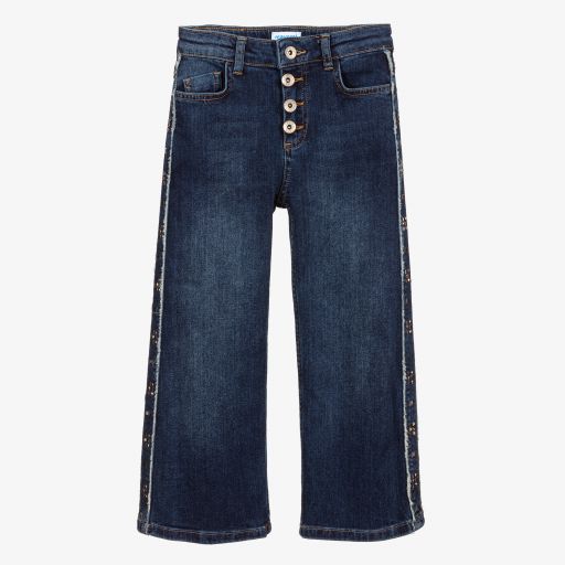 Mayoral-Girls Straight Cropped Jeans | Childrensalon Outlet