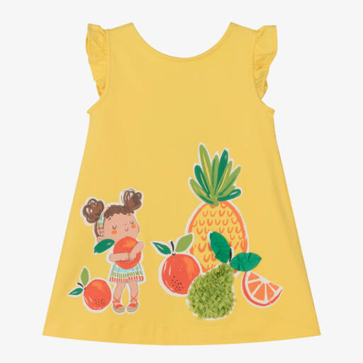 Mayoral-Летнее хлопковое платье с фруктами для девочек | Childrensalon Outlet