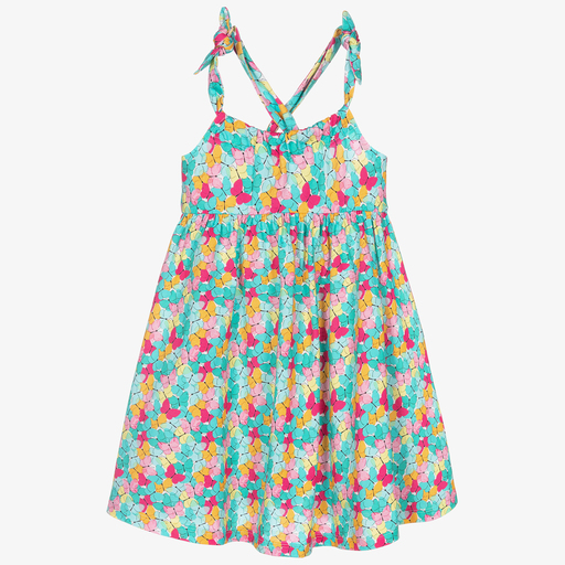 Mayoral-Girls Turquoise Butterfly Dress | Childrensalon Outlet