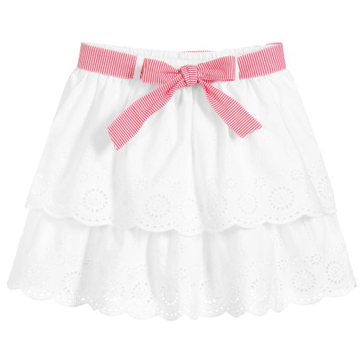 Mayoral-Girls White Cotton Skirt | Childrensalon Outlet