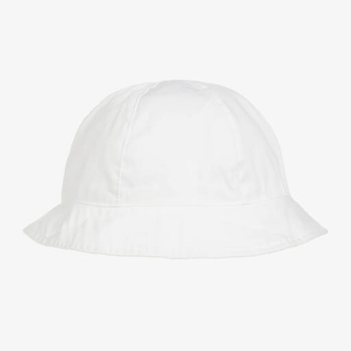 Mayoral-Chapeau blanc en coton fille | Childrensalon Outlet