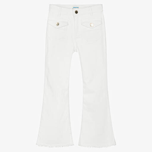Mayoral-Белые джинсы-клеш | Childrensalon Outlet