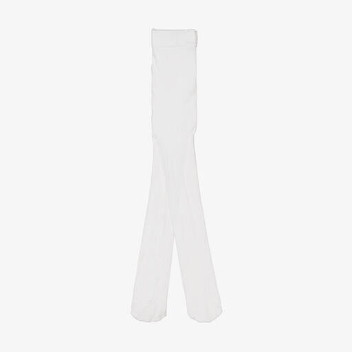 Mayoral-Girls White Glitter Flower Tights | Childrensalon Outlet