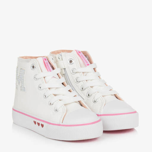 Mayoral-Girls White Lace-Up Trainers | Childrensalon Outlet