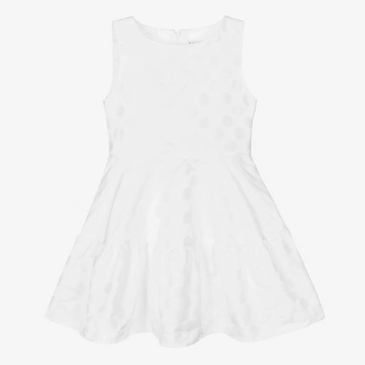 Mayoral-Robe blanche à pois Fille | Childrensalon Outlet