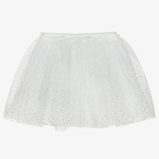 Mayoral-Girls White Tulle Dots Tutu Skirt | Childrensalon Outlet