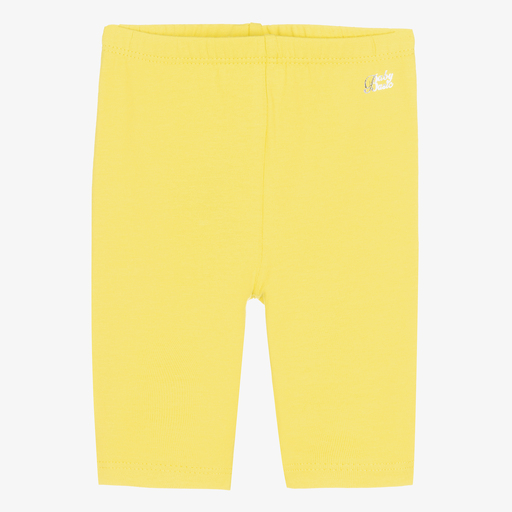 Mayoral-Girls Yellow Cotton Leggings | Childrensalon Outlet
