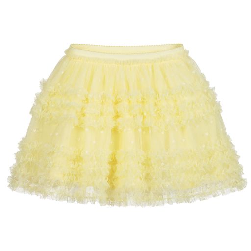 Mayoral-Girls Yellow Tulle Skirt | Childrensalon Outlet