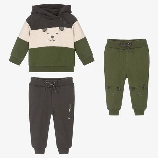 Mayoral-Green & Grey 3 Piece Tracksuit | Childrensalon Outlet