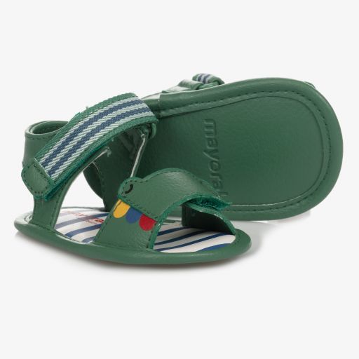 Mayoral Newborn-Зеленые сандалии-пинетки | Childrensalon Outlet