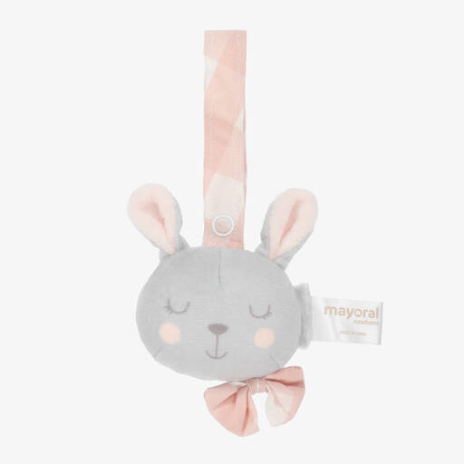 Mayoral Newborn-Grey Bunny Baby Rattle (10cm) | Childrensalon Outlet