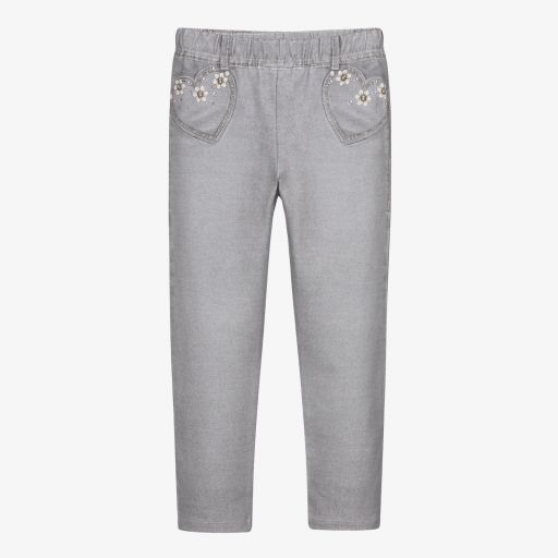 Mayoral-Grey Cotton Leggings  | Childrensalon Outlet