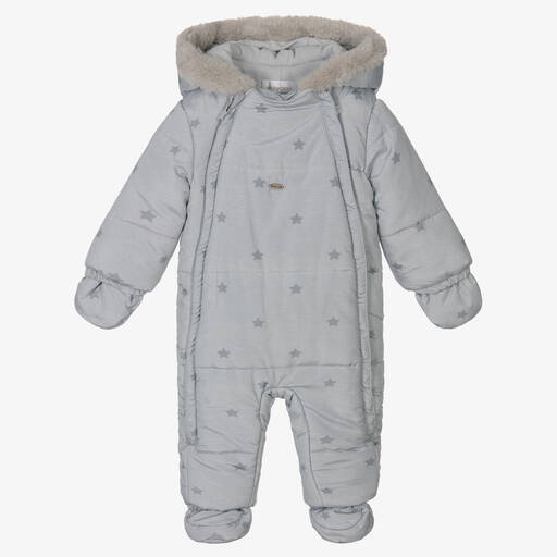 Mayoral Newborn-Grauer Sterne-Schneeanzug für Babys | Childrensalon Outlet