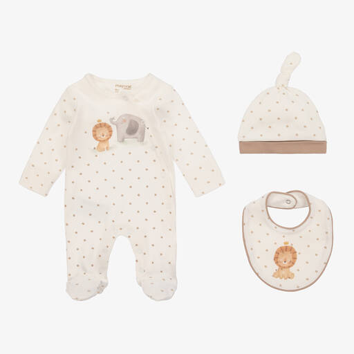 Mayoral-Punktestrampler-Set Elfenbein/Beige | Childrensalon Outlet