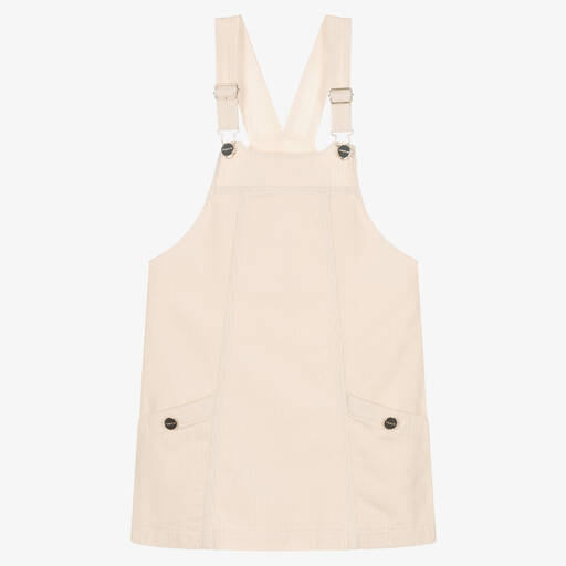 Mayoral-Ivory Corduroy Pinafore Dress | Childrensalon Outlet