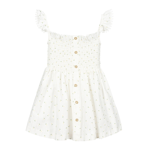 Mayoral-Ivory Cotton Daisy Dress | Childrensalon Outlet
