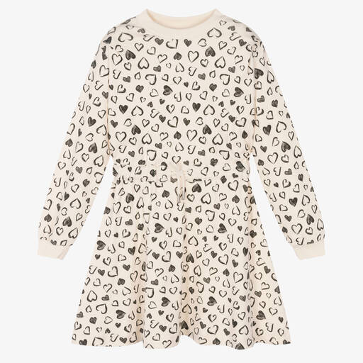 Mayoral-Ivory Heart Sweatshirt Dress | Childrensalon Outlet