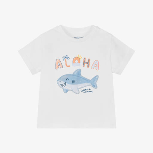 Mayoral-Junior Boys Shark Adventure Tee | Childrensalon Outlet