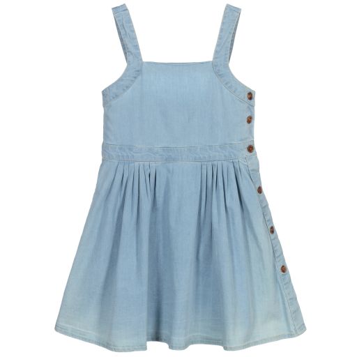 Mayoral-Light Blue Chambray Dress | Childrensalon Outlet