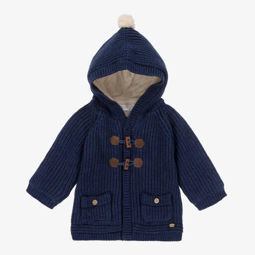 Mayoral-Manteau bleu marine en coton | Childrensalon Outlet