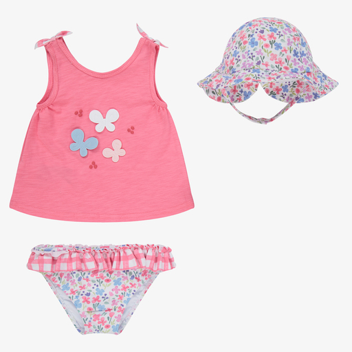 Mayoral Newborn-Pink Beach Dress Set | Childrensalon Outlet