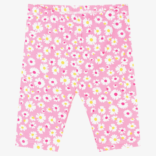 Mayoral-Розовые хлопковые легинсы в цветочек | Childrensalon Outlet
