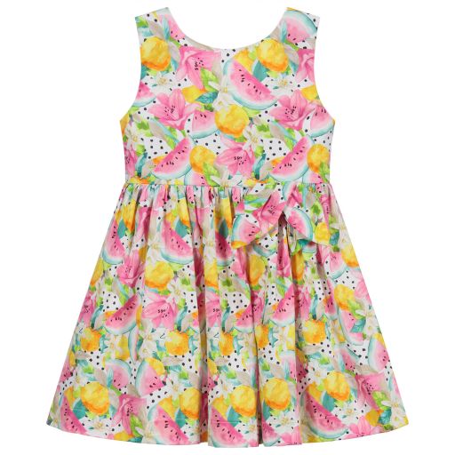 Mayoral-Pink Cotton Watermelon Dress | Childrensalon Outlet